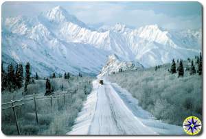plowing snowy alaska road