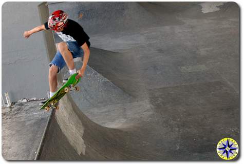 boy skating burnside skate park