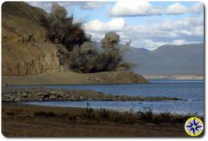 demolition of arctic dirt road