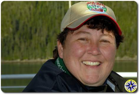 woman alaksa ferry passanger