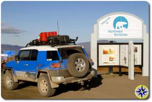 fj cruiser northwest territory sign