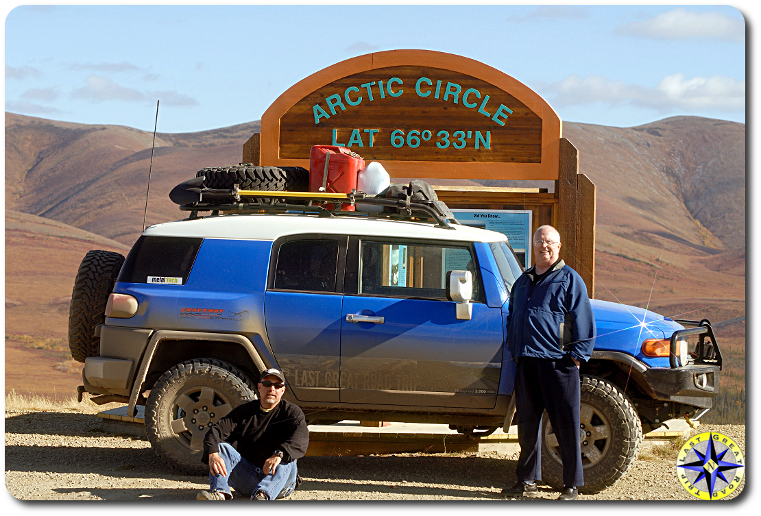 fj cruiser arctice circle sign dempster highway