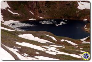 ice on mountain lake