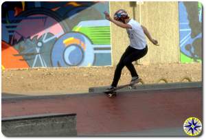 tail slide skateboarding