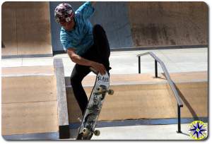 boy skateboarding skatepark