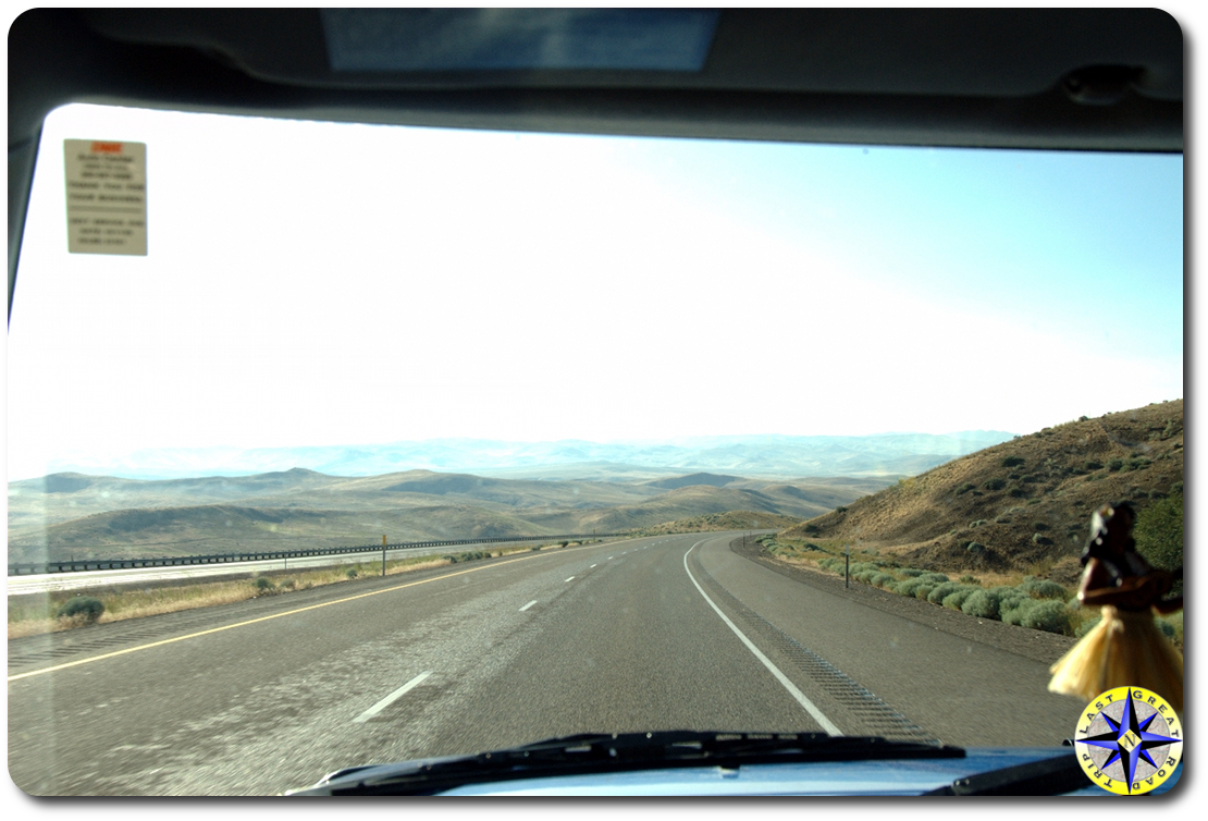 road trip highway view