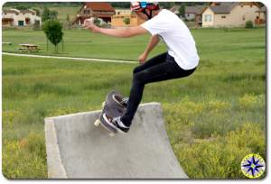 skater working jersey barrier