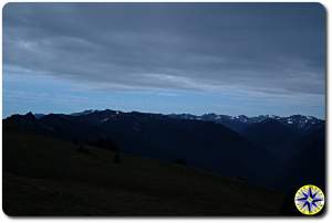 olympic mountains evening