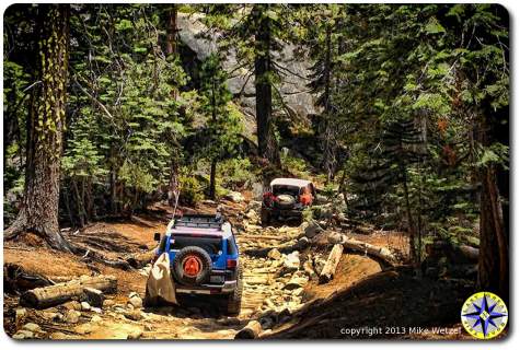 fj cruisers on rubicon trail