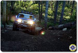 voodoo blue toyota fj cruiser hill climb