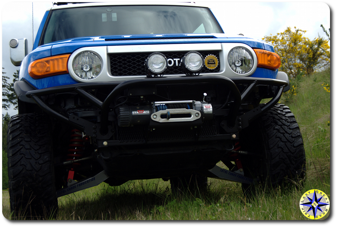 toyota fj cruiser front tube bumper off road lights