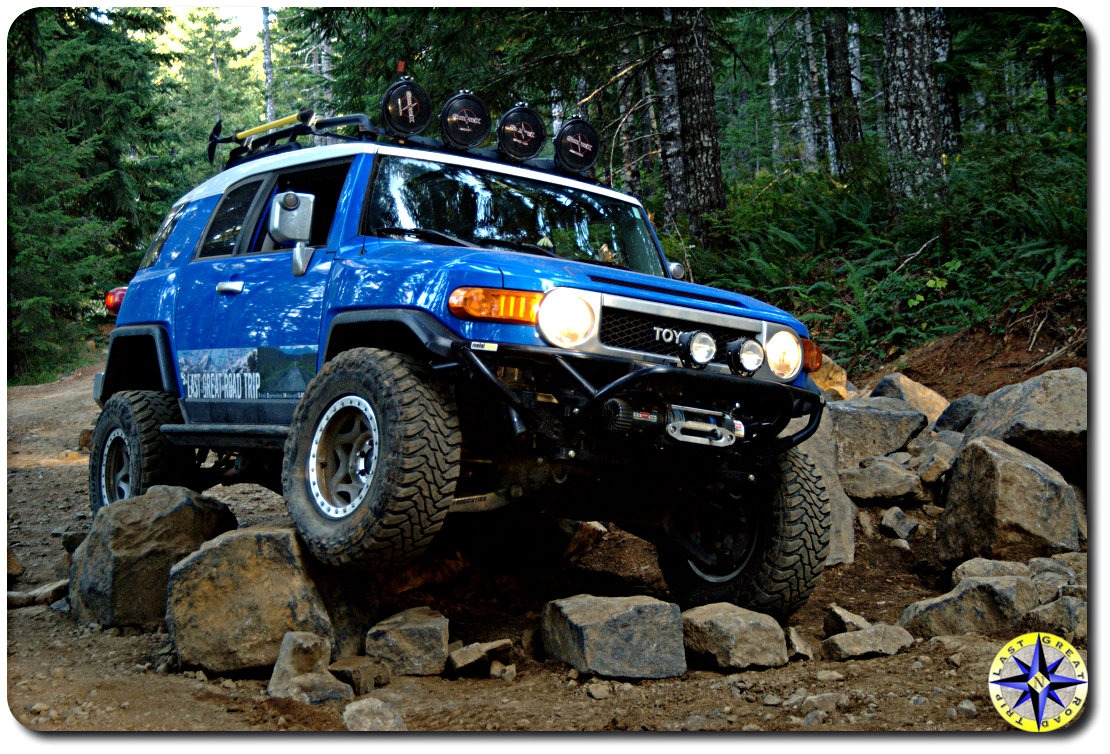 voodoo blue fj cruiser rock pile tillamook forest