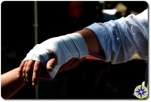 wilderness first aid wrist splint