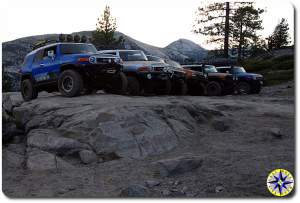 fj cruisers rubicon trail lookout