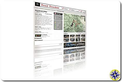 trail tracker webpage