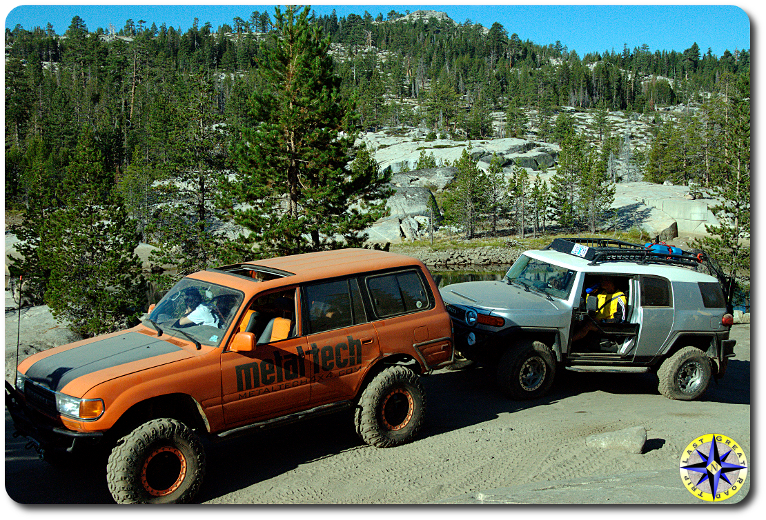 toyota fj80 and fj cruiser rubicon trail