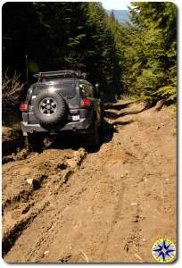 black trd fj cruiser mud