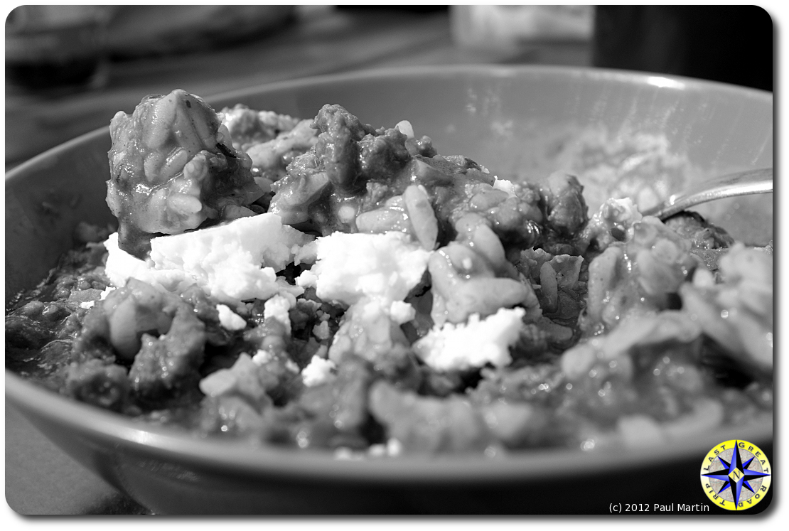 bowl chorizo sausage stew