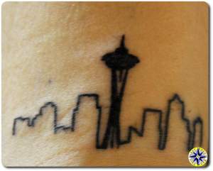 seattle sky line tattoo