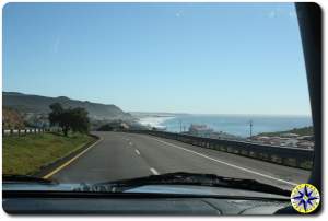 ensenada coast view from car