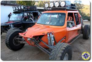 orange and black baja race buggies