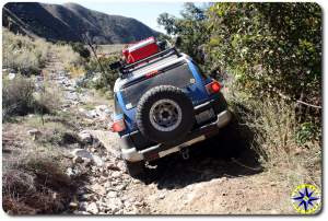 toyota fj cruiser baja mexico river bed