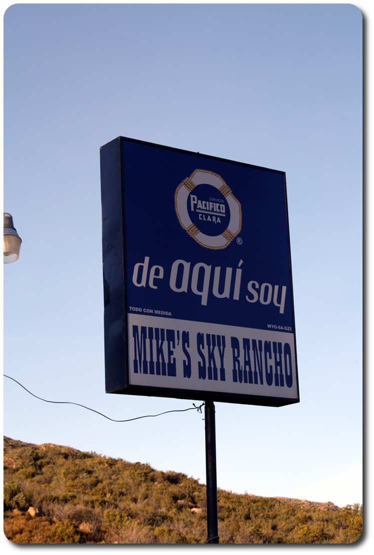 mike's sky ranch sign