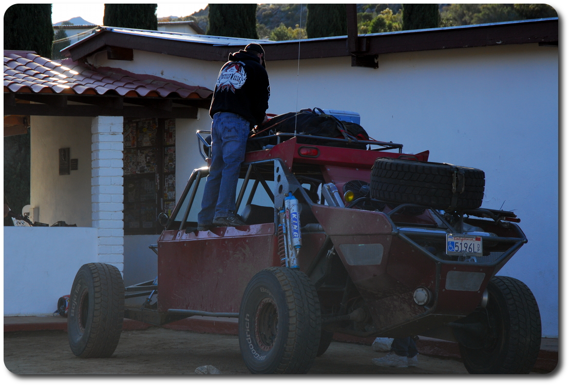 buggy in front of mikes sky ranch