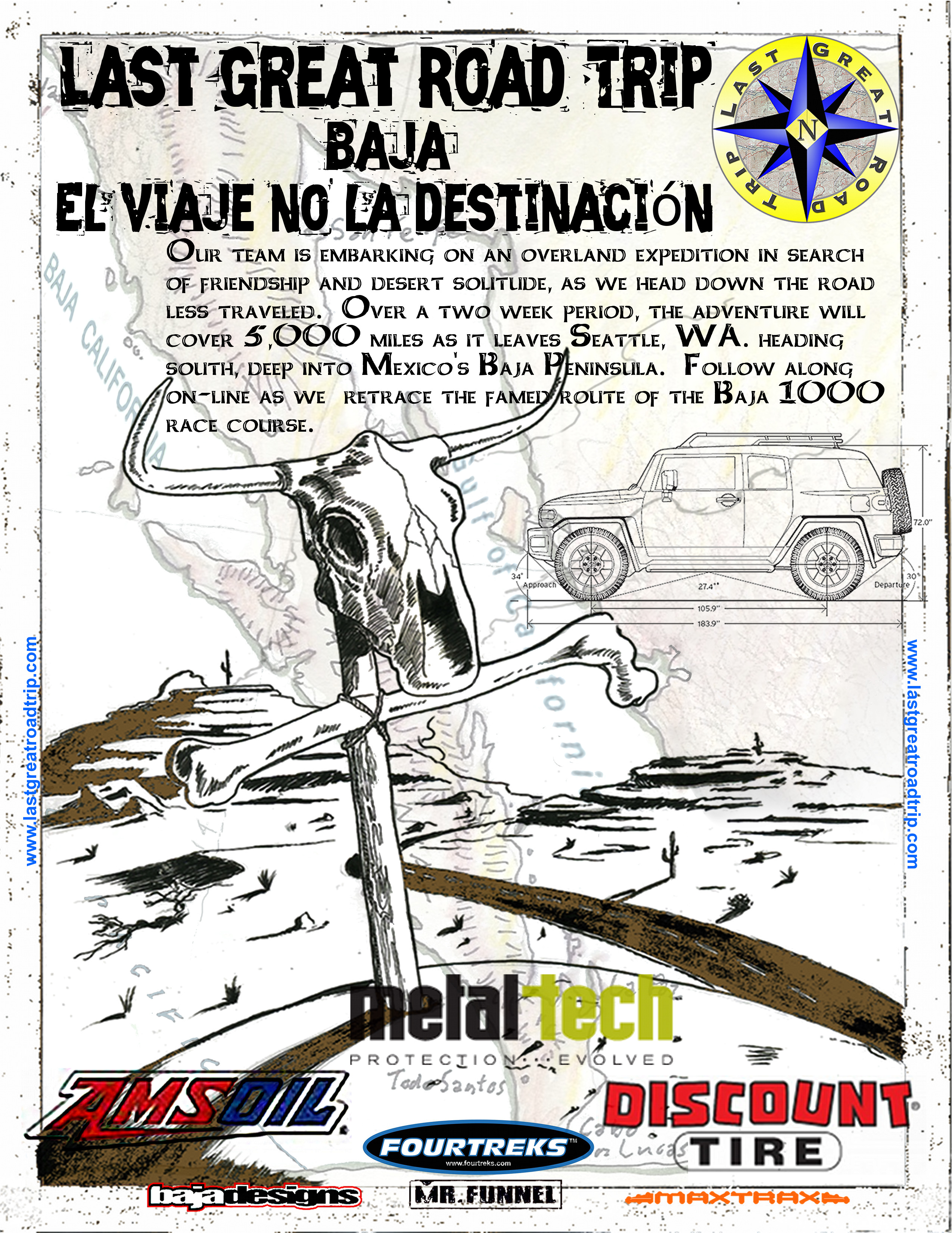 baja mexico off road adventure poster