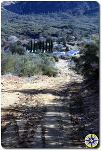 dirt road into mikes sky rancho