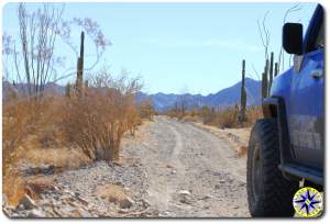 fj cruiser dirt road baja mexico mountains