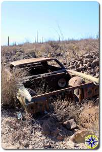 old rusted car baja mexico