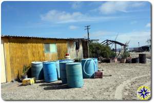 blue barrels baja mexico fishing hut