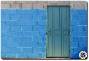 green door baja mexico cinder block chaple