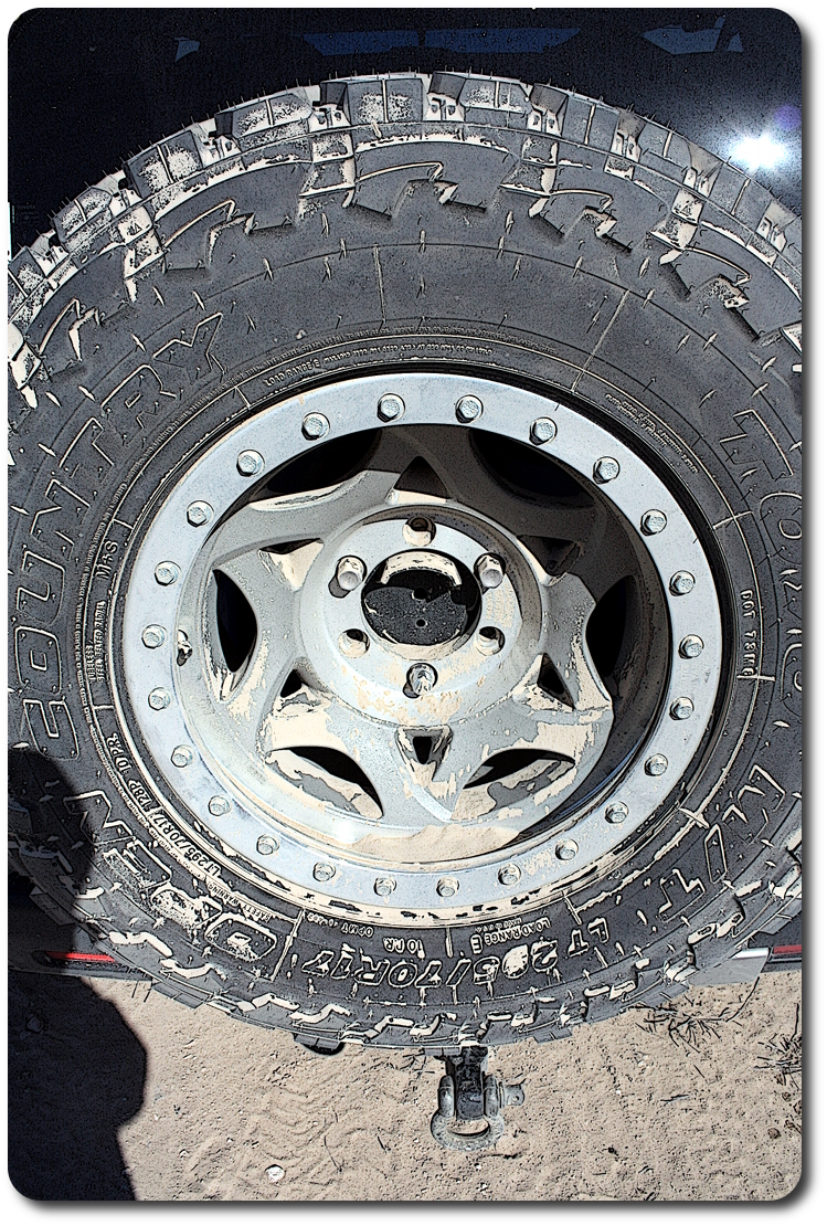 sandy spare tire