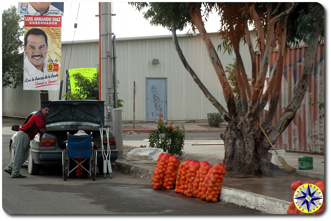 road side oranges for sale baja mexico
