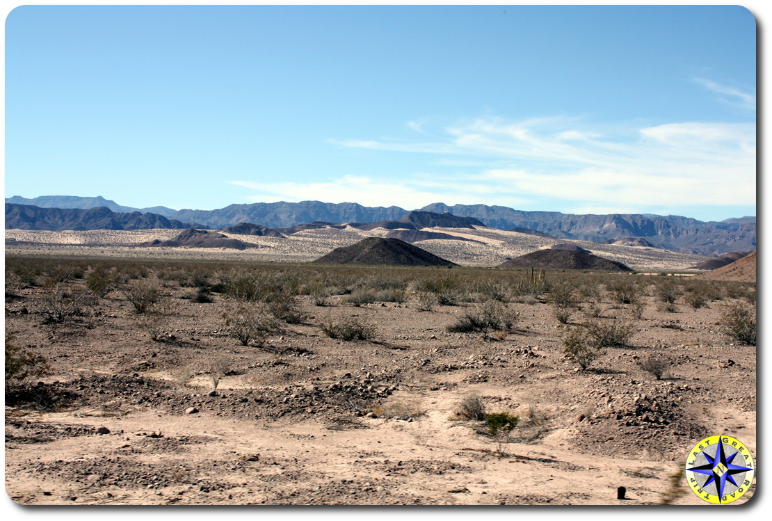 baja mexico desert hills and mountains