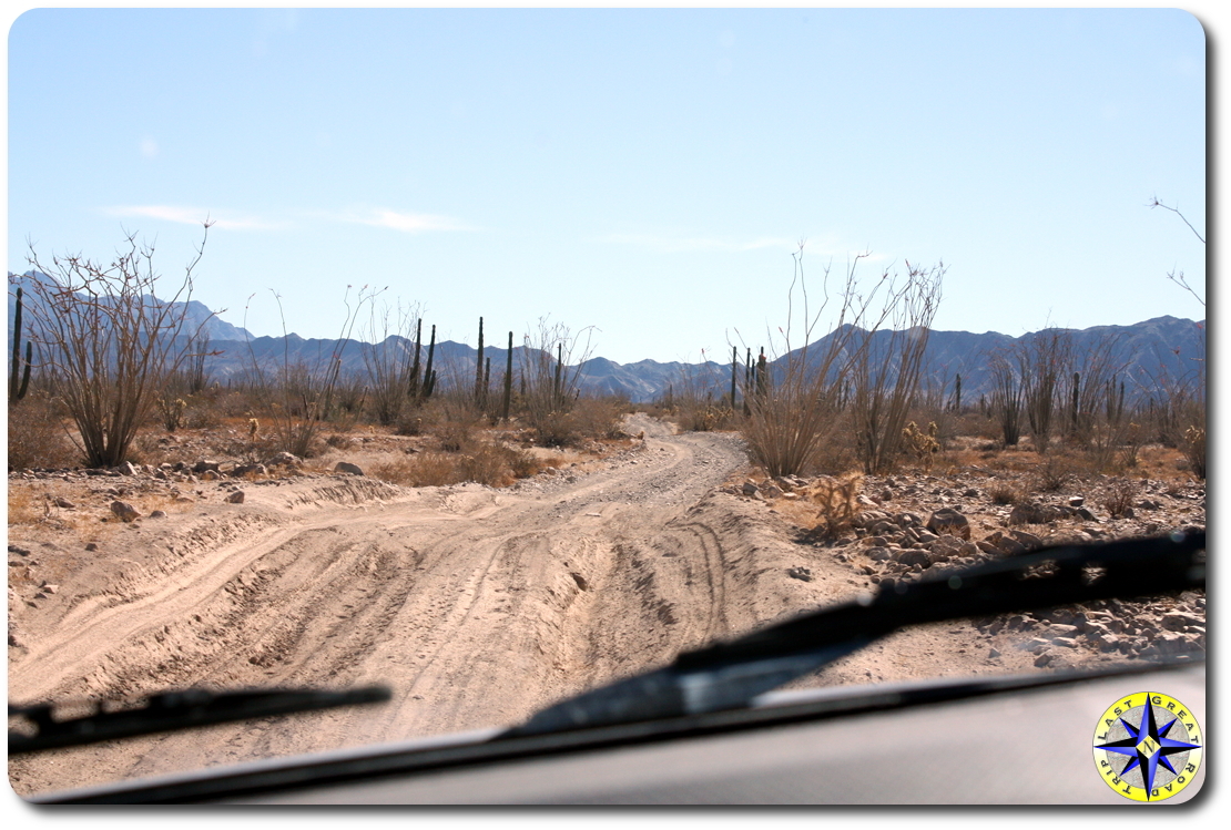 baja mexico mountains dirt road