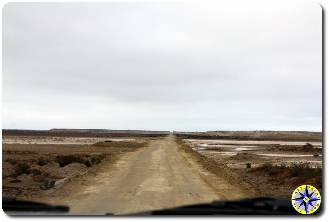 baja mexico road through marsh