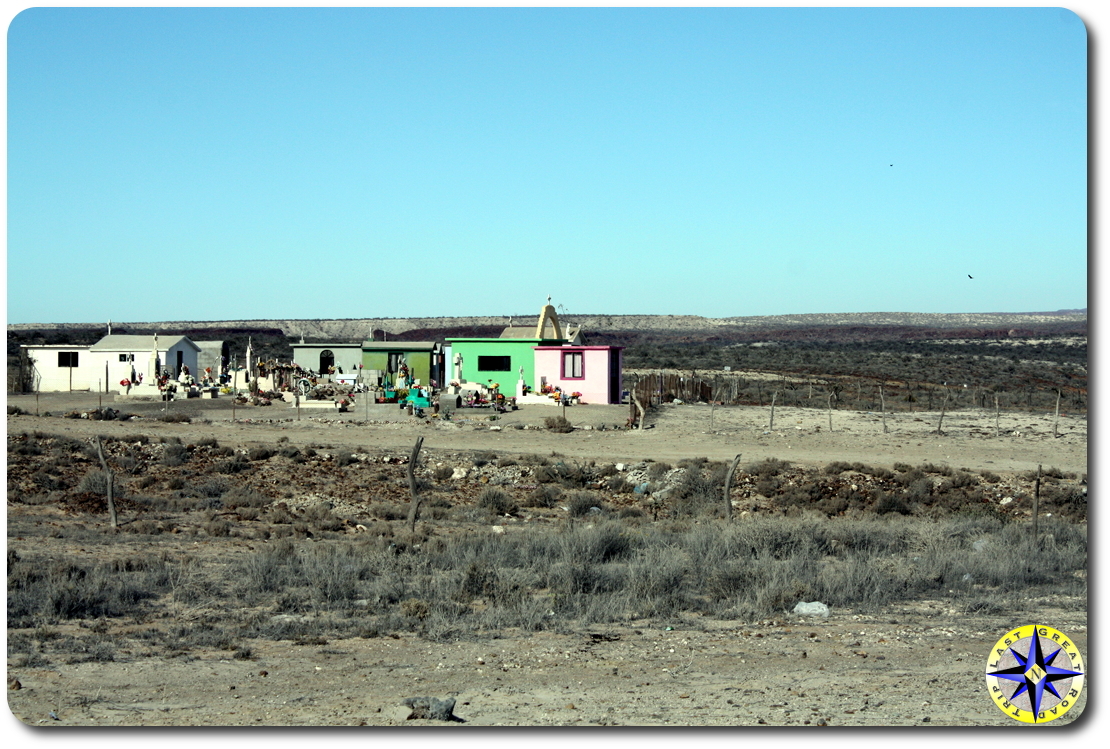 colorful baja mexico graveyard