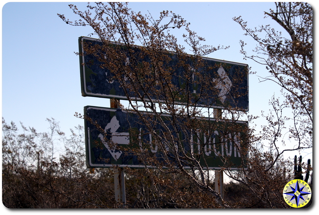 hidden baja mexico road signs
