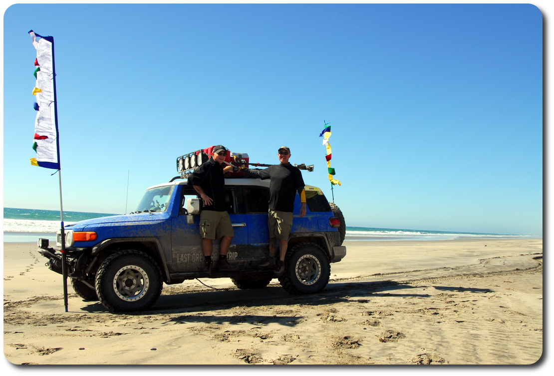 me brad baja beach prayer flags