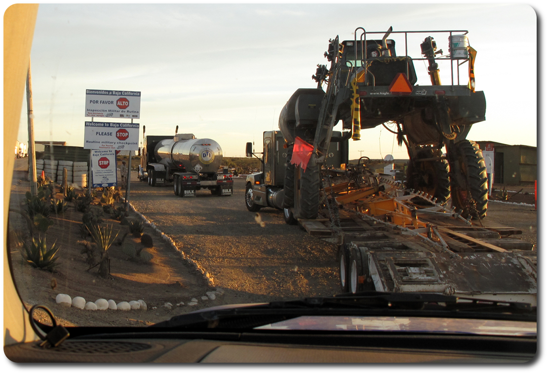 baja military check point