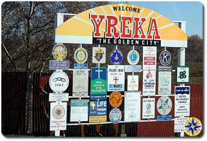 yreka ca city sign