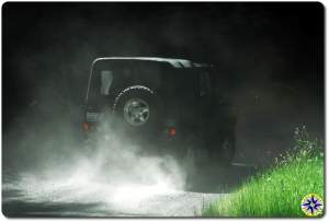 Dusty Land Rover D90