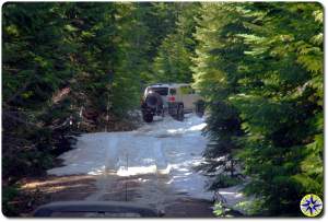 fj cruiser driving snow field