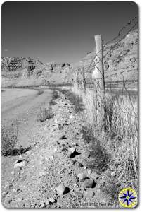 utah back road fence line