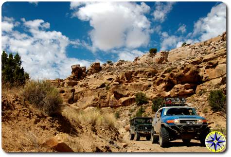 toyota fj cruiser landrover d90 utah canyon