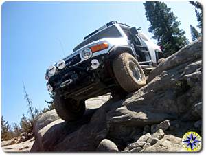 toyota fj cruiser on rubicon trail