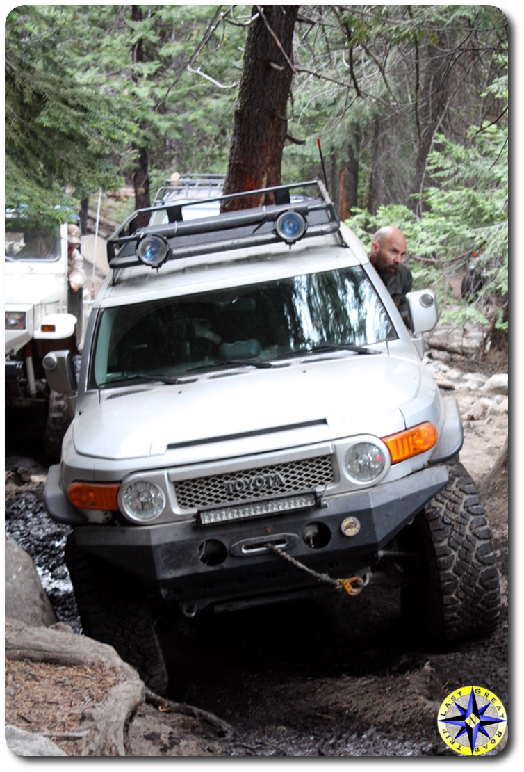 FJ cruiser on rubicon trail